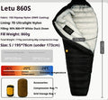 Color: Black, Model: 860S - Outdoor Camping Ultra Light Down Sleeping Bag