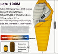Color: Yellow, Model: 1200M - Outdoor Camping Ultra Light Down Sleeping Bag