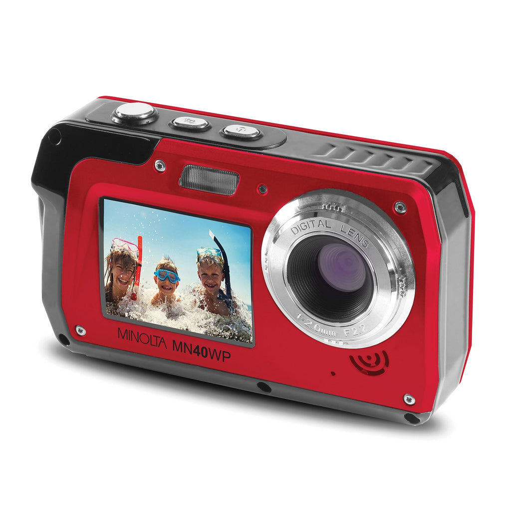 Minolta MN40WP-R 48.0-Megapixel Waterproof Digital Camera (Red)