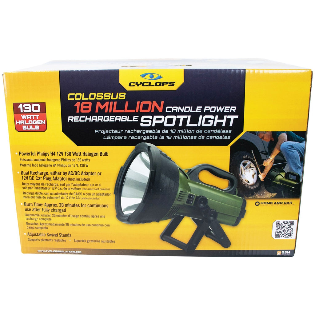 Cyclops C18MIL Colossus 18 Million Candlepower Rechargeable Spotlight