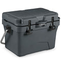 20 Quart Portable Hard Cooler with Built-in Ruler and Bottle-Gray - Color: Gray
