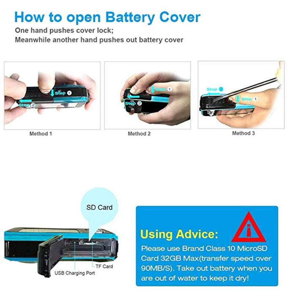 2.7 Inch Action Camera 1080P 60fps 24mp Waterproof Shockproof Recording Sport Digital Cameras Yellow