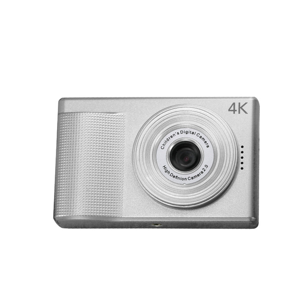 40MP Kids Digital Camera Video Recorder 1080P Ips 2.4 Inch Screen Silver with Stand