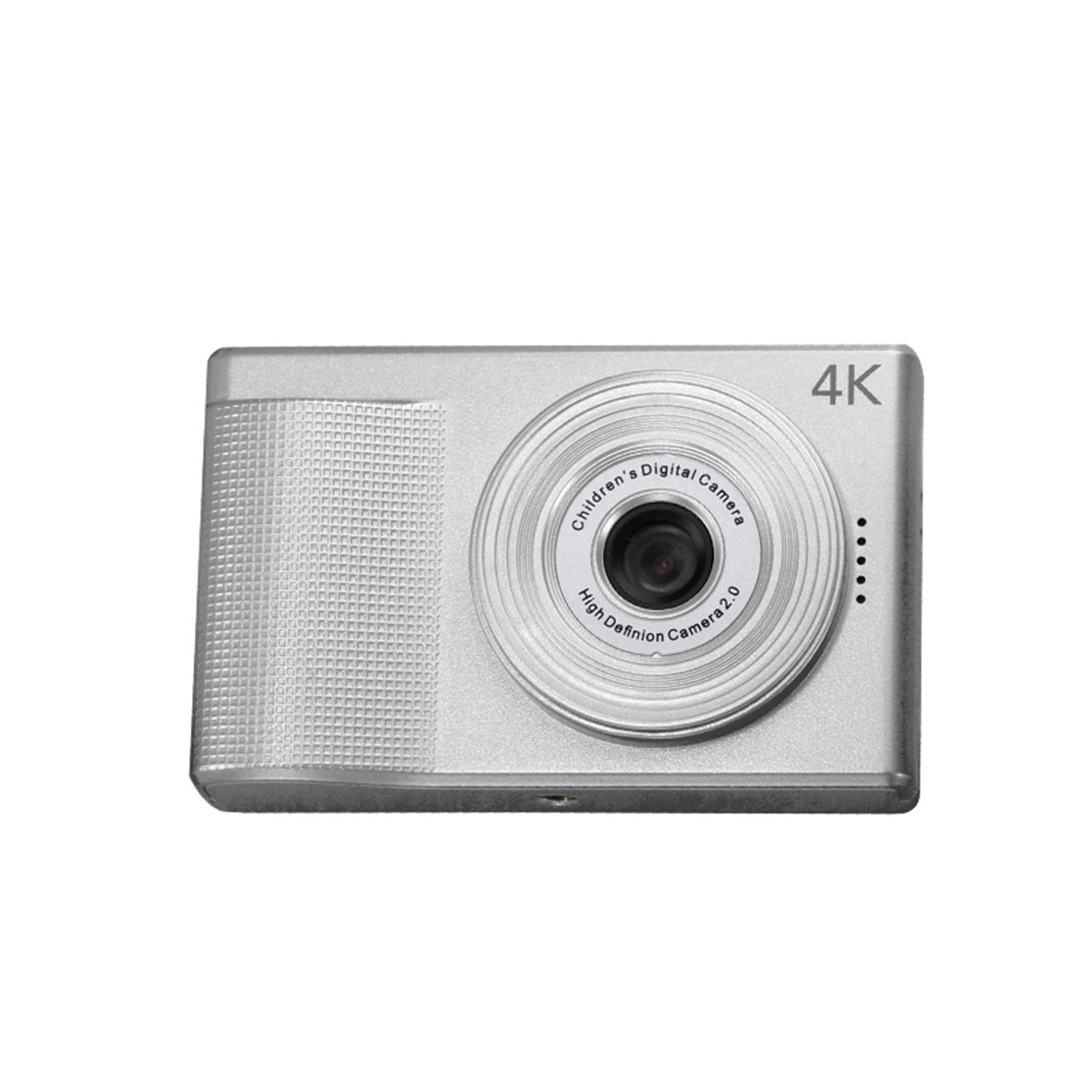 40MP Kids Digital Camera Video Recorder 1080P Ips 2.4 Inch Screen Silver with Stand