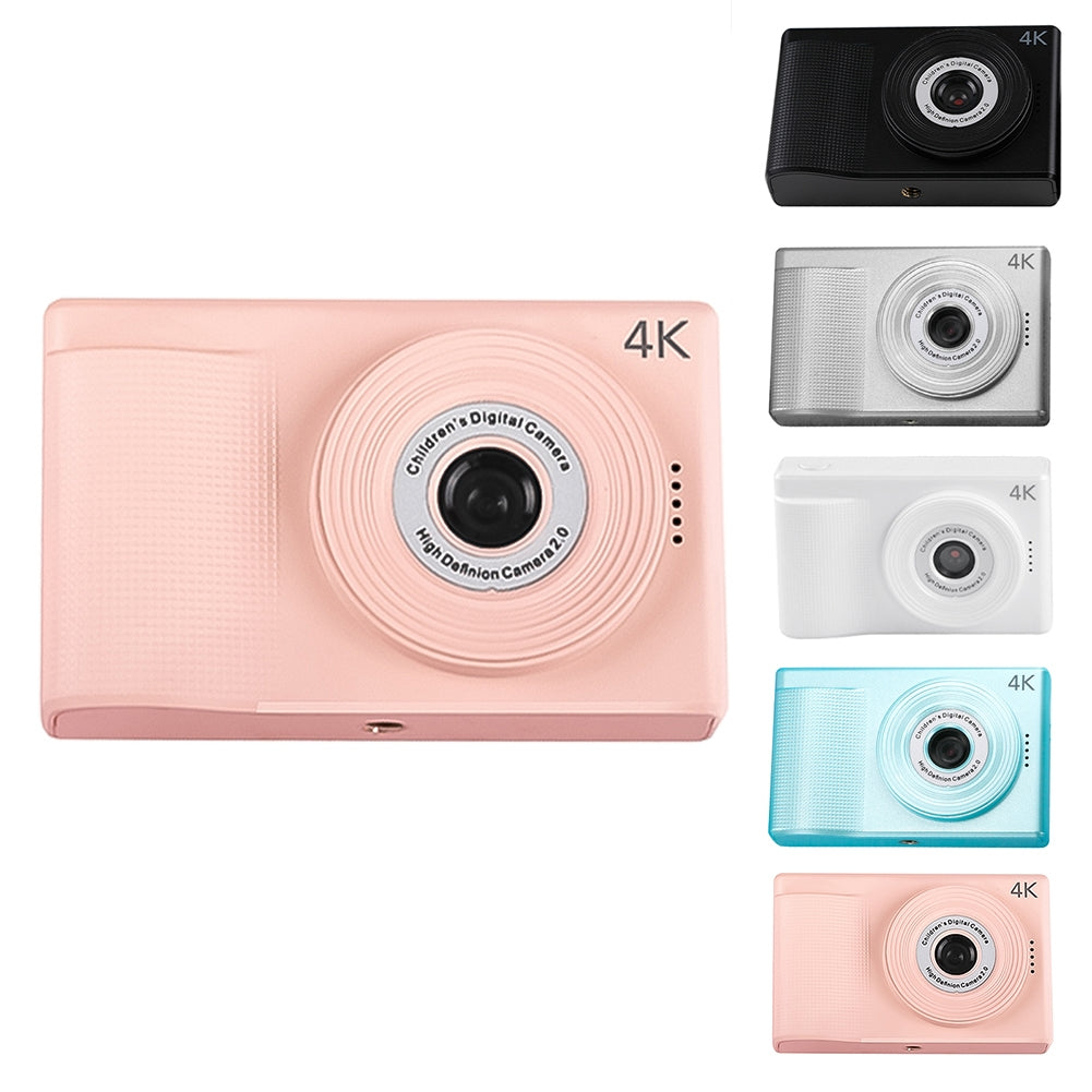 40MP Kids Digital Camera Video Recorder 1080P Ips 2.4 Inch Screen Silver with Stand