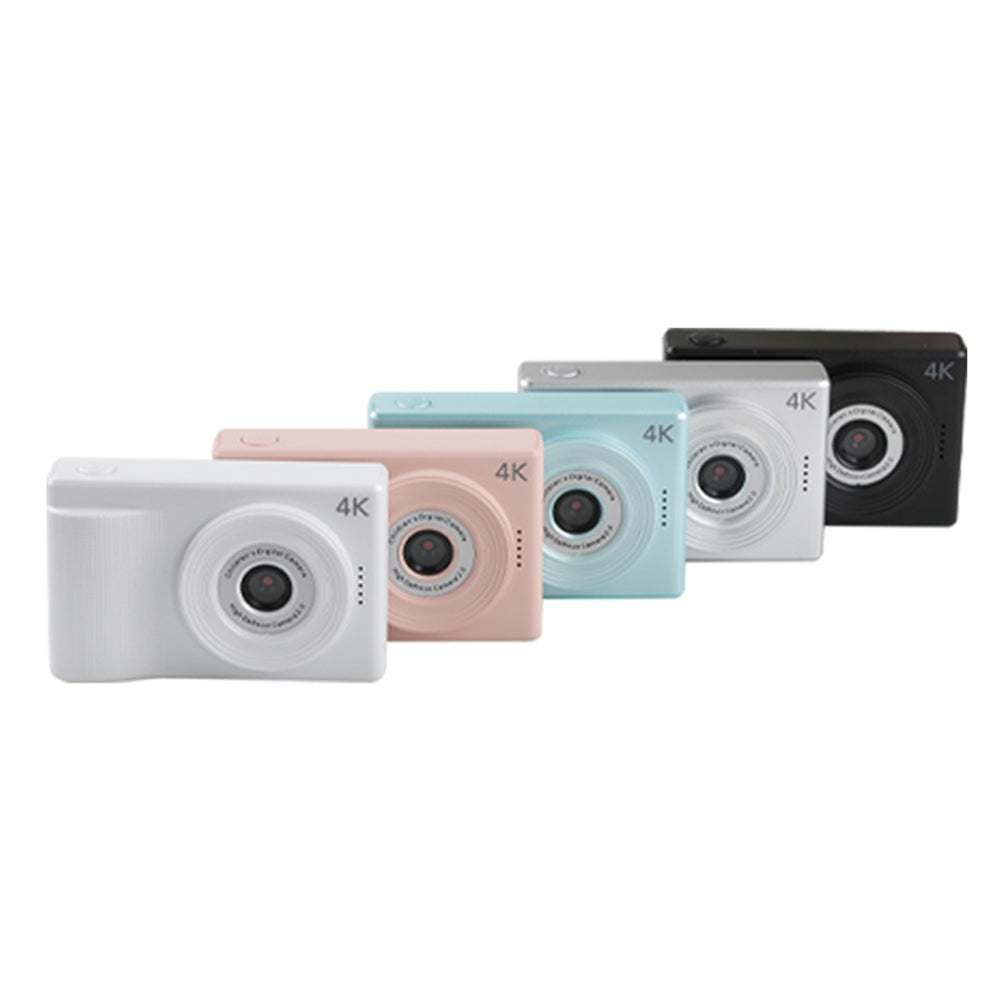 40MP Kids Digital Camera Video Recorder 1080P Ips 2.4 Inch Screen Silver with Stand