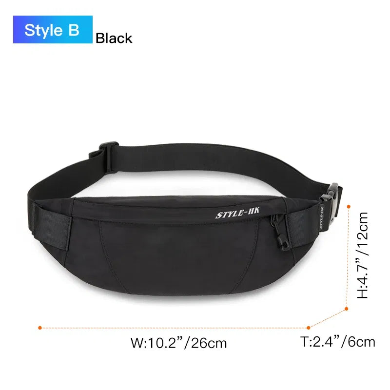 Color: NUDE - Heroic Knight High Quality Waist Pack Man Casual Outdoor Travel Cross Shoulder Bag Fashion Sport Chest Bag Waterproof fanny Pack