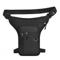 Color: black - Men Drop Leg Bag Waist Bag Waterproof Men Fanny Pack Phone Purse Motorcycle Riding Shoulder Cross Body Thigh Hip Belt Waist Bags