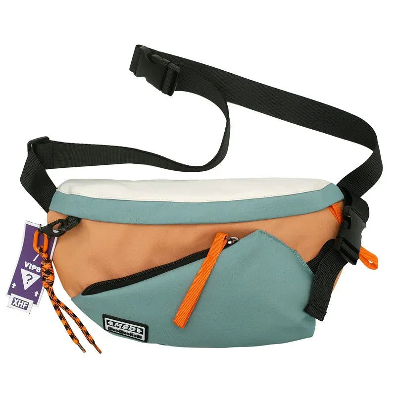 Color: green - Chest Rig Bag Women Fanny Pack Streetwear Chest Bags Multi-function Unisex Nylon Hip hop Waist Bag Phone pocket
