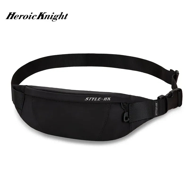 Color: NUDE - Heroic Knight High Quality Waist Pack Man Casual Outdoor Travel Cross Shoulder Bag Fashion Sport Chest Bag Waterproof fanny Pack
