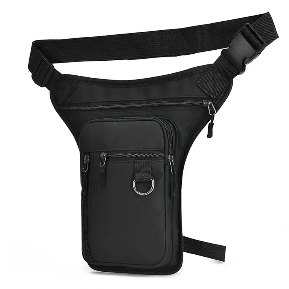 Color: black - Men Drop Leg Bag Waist Bag Waterproof Men Fanny Pack Phone Purse Motorcycle Riding Shoulder Cross Body Thigh Hip Belt Waist Bags