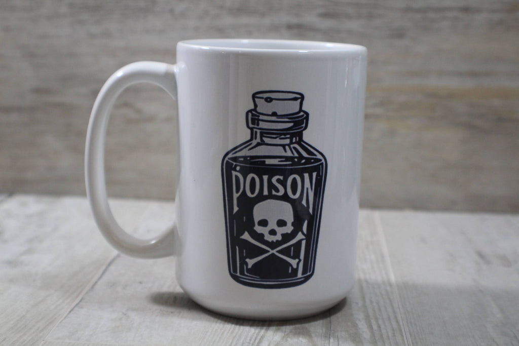 Poison //15oz Ceramic Coffee Mug : Black Handle
